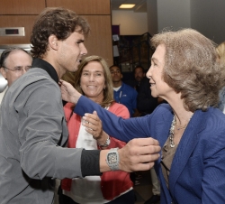 La Reina Doña Sofía saluda a Rafael Nadal tras su triunfo en el US Open